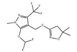 3- (5-Difluoro Methoxy group -1-methyl-3-trifluoromethyl-1H-pyrazole-4-methyl) thio-4,5-dihydro-5,5-dimethyl Isoxazole